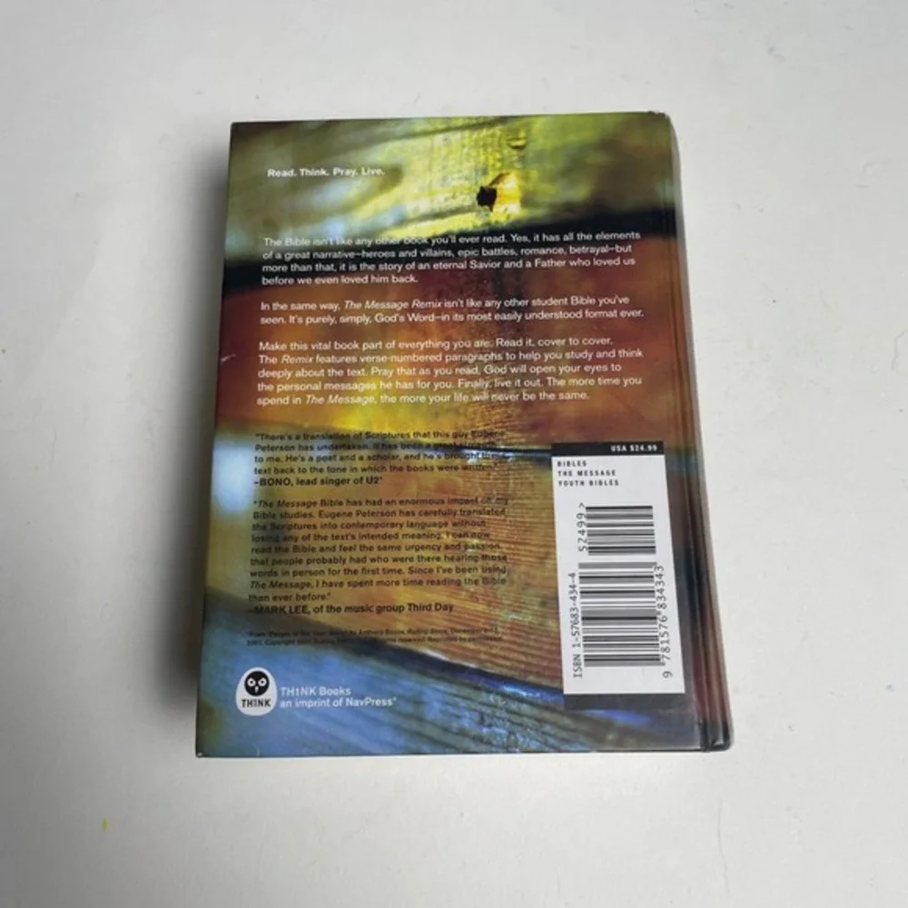 The Message Remix Eugene H Peterson‎ Bible Contemporary Language Book